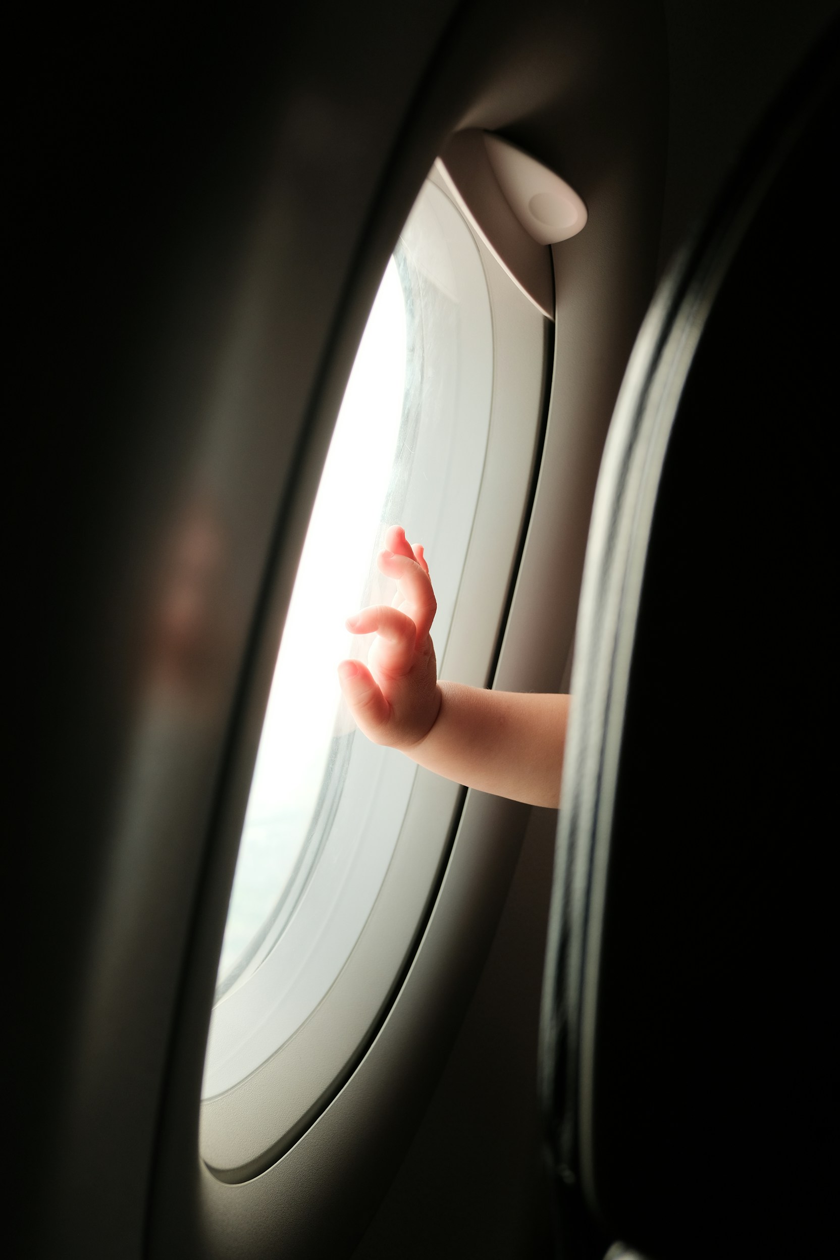 Baby traveling by plane